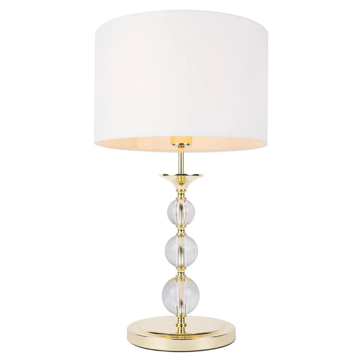 Lampa stołowa biało-złota REA II