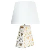 Lampa stołowa ceramiczna biała 34,5 cm
