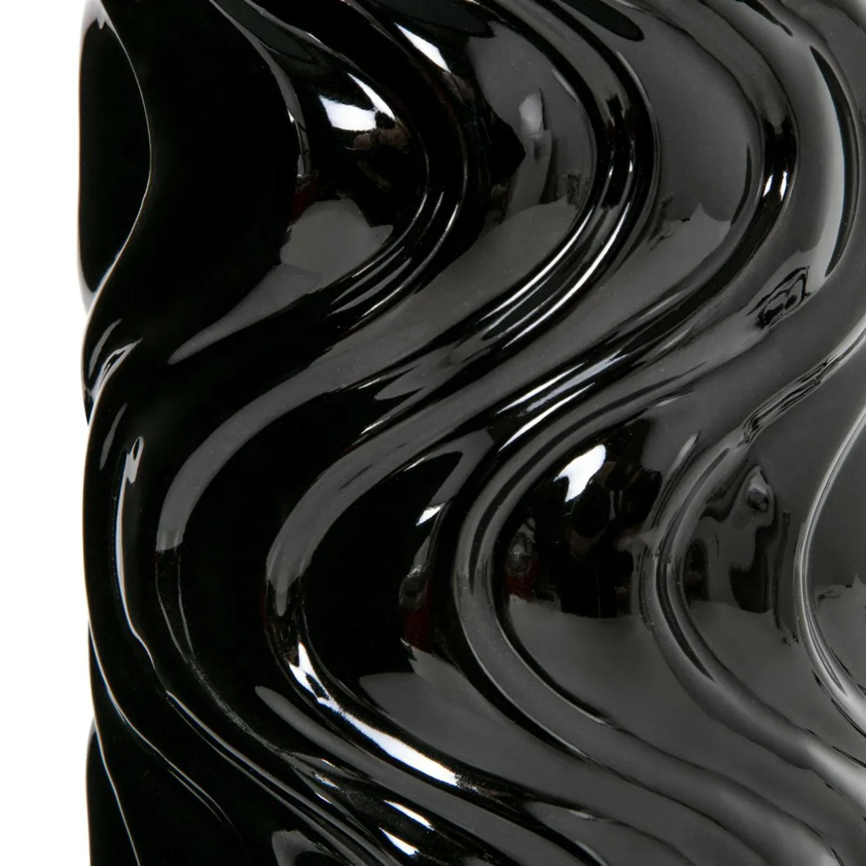 Lampa stołowa ceramiczna czarna 46,5 cm