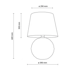Lampa stołowa czarna SANTANA