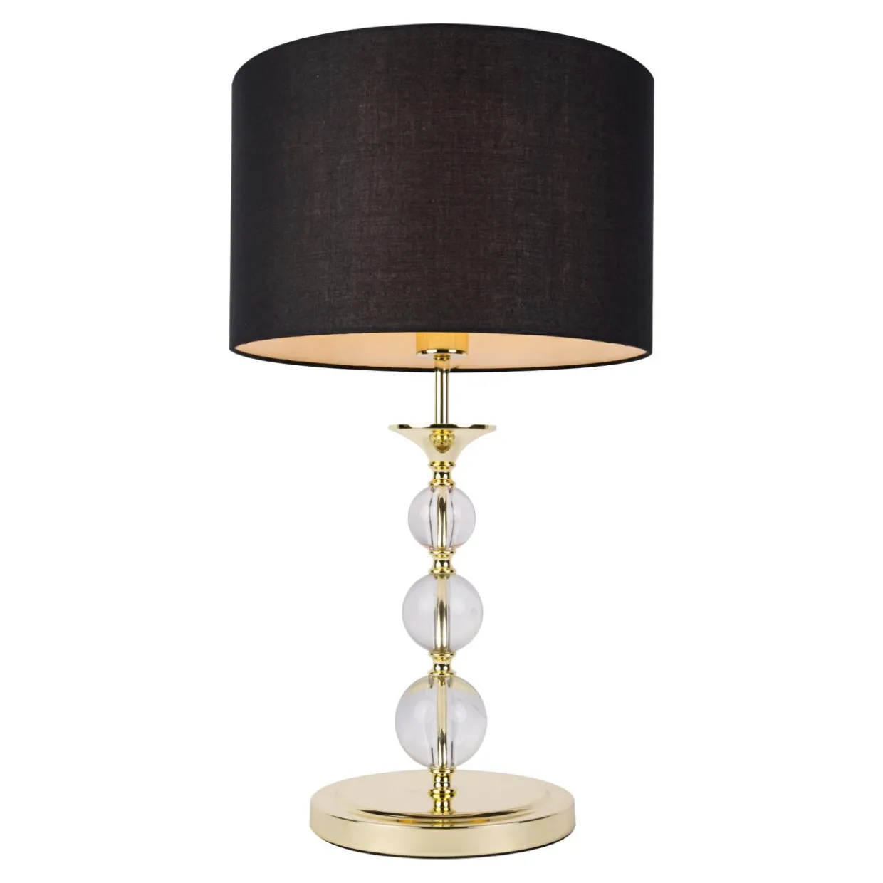 Lampa stołowa czarno-złota REA II