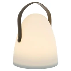 Lampa stołowa dekoracyjna LED biało-brązowa LUKA 30 cm