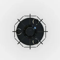 Lampa stołowa dymione szkło czarna NIRA