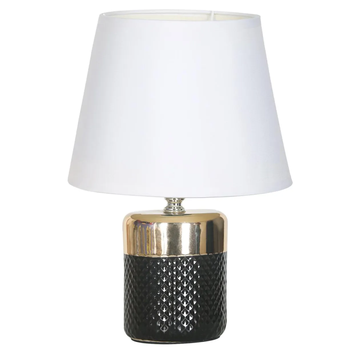 Lampa stołowa glamour złoto-czarna 26 cm