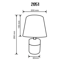 Lampa stołowa glamour złoto-czarna 26 cm