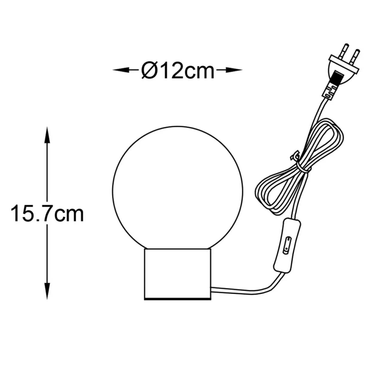 Lampa stołowa kula czarna ARCTURUS