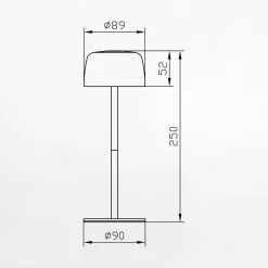 Lampa stołowa LED IP44 biała POCO