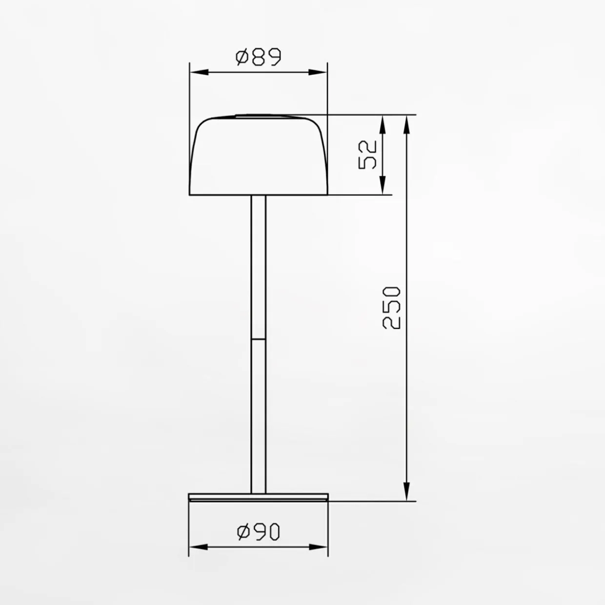 Lampa stołowa LED IP44 biała POCO