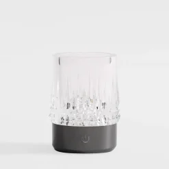 Lampa stołowa LED IP44 czarna CRYSTAL