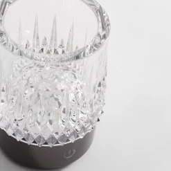 Lampa stołowa LED IP44 czarna CRYSTAL