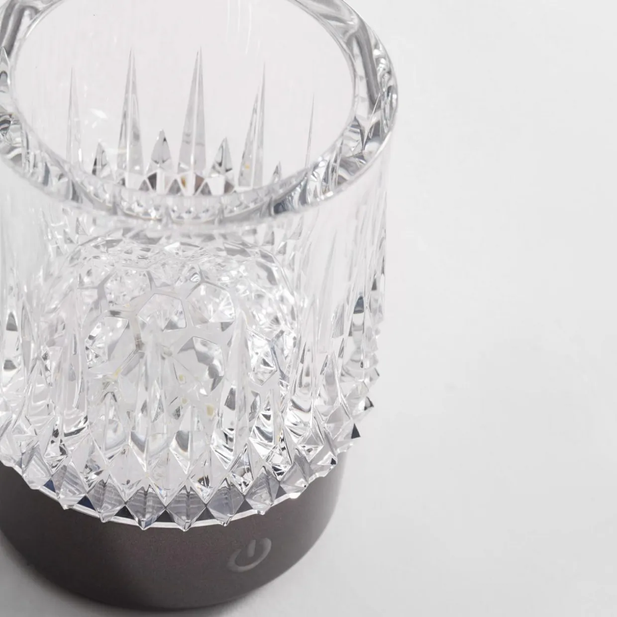 Lampa stołowa LED IP44 czarna CRYSTAL