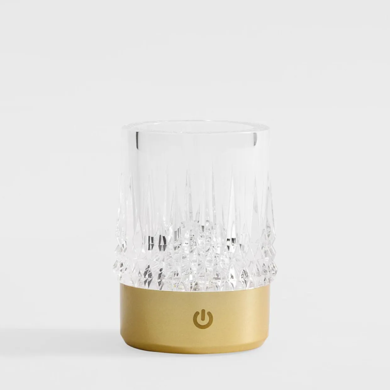 Lampa stołowa LED IP44 złota CRYSTAL