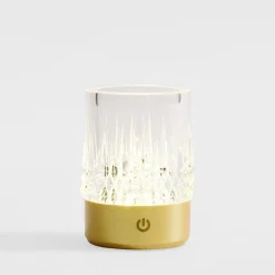 Lampa stołowa LED IP44 złota CRYSTAL