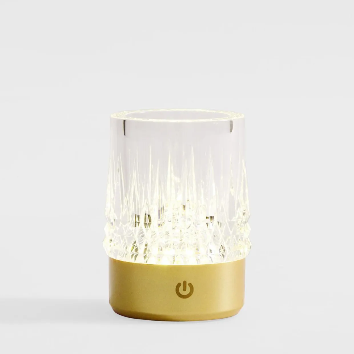 Lampa stołowa LED IP44 złota CRYSTAL