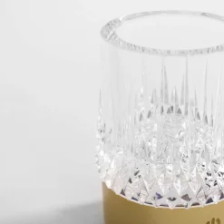 Lampa stołowa LED IP44 złota CRYSTAL