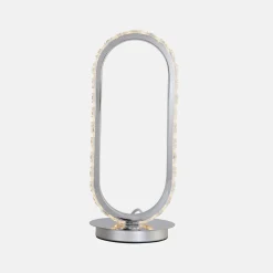 Lampa stołowa LED owalna chrom HARLEY