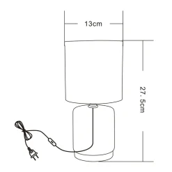 Lampa stołowa nocna biała 27,5 cm