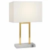 Lampa stołowa prostokątna biała CARLOS