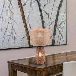 Lampa stołowa rattan STRAW