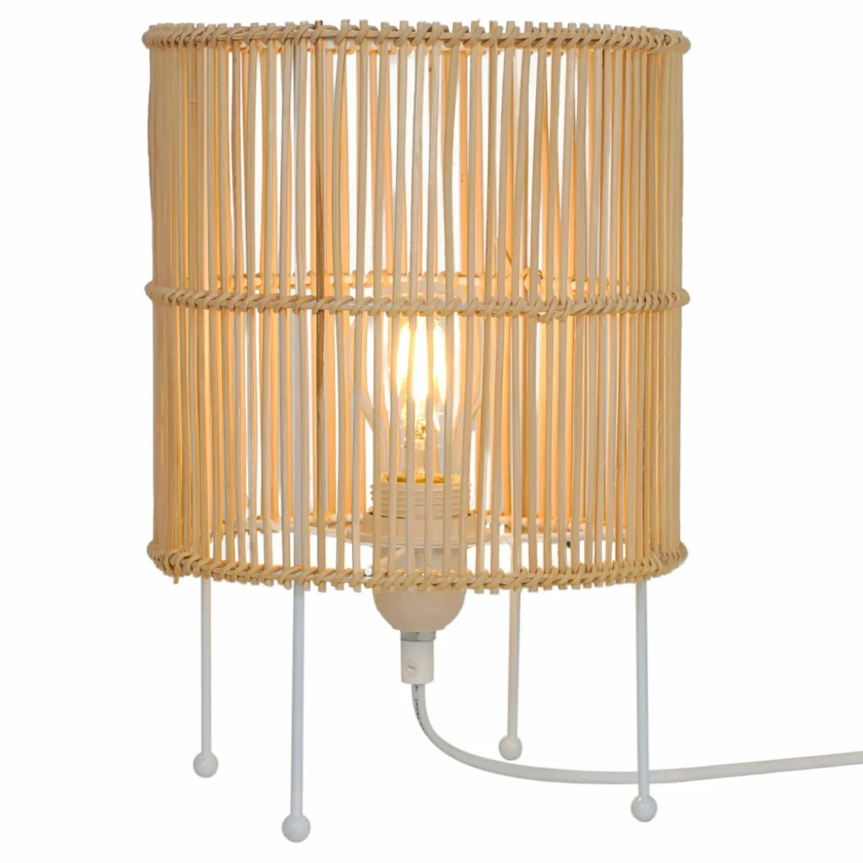 Lampa stołowa rattanowa EDIN 20x30 cm