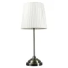 Lampa stołowa retro abażur biały PTL01BW
