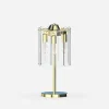 Lampa stołowa transparentne szkło złota NIRA