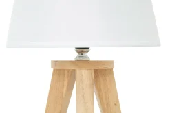 Lampa stołowa trójnóg biały abażur 31 cm