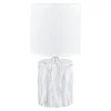 Lampa stołowa z abażurem biała 27 cm