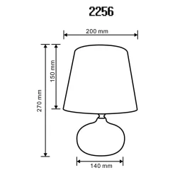 Lampa stołowa z abażurem czarno-złota 27 cm