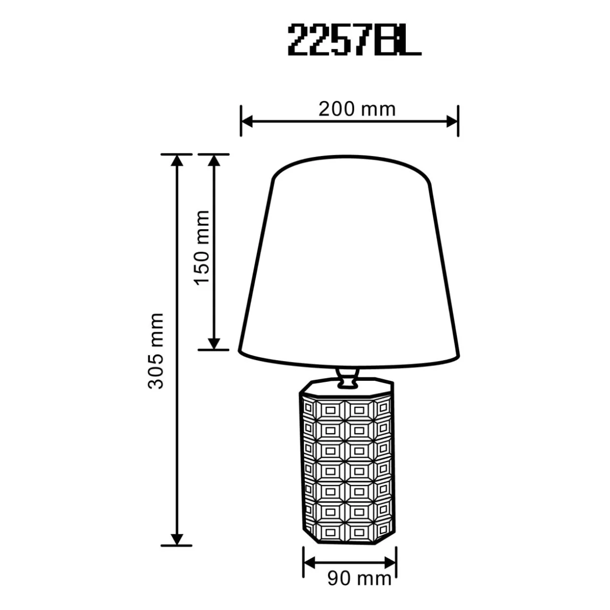 Lampa stołowa z abażurem czarno-zielona 30,5 cm