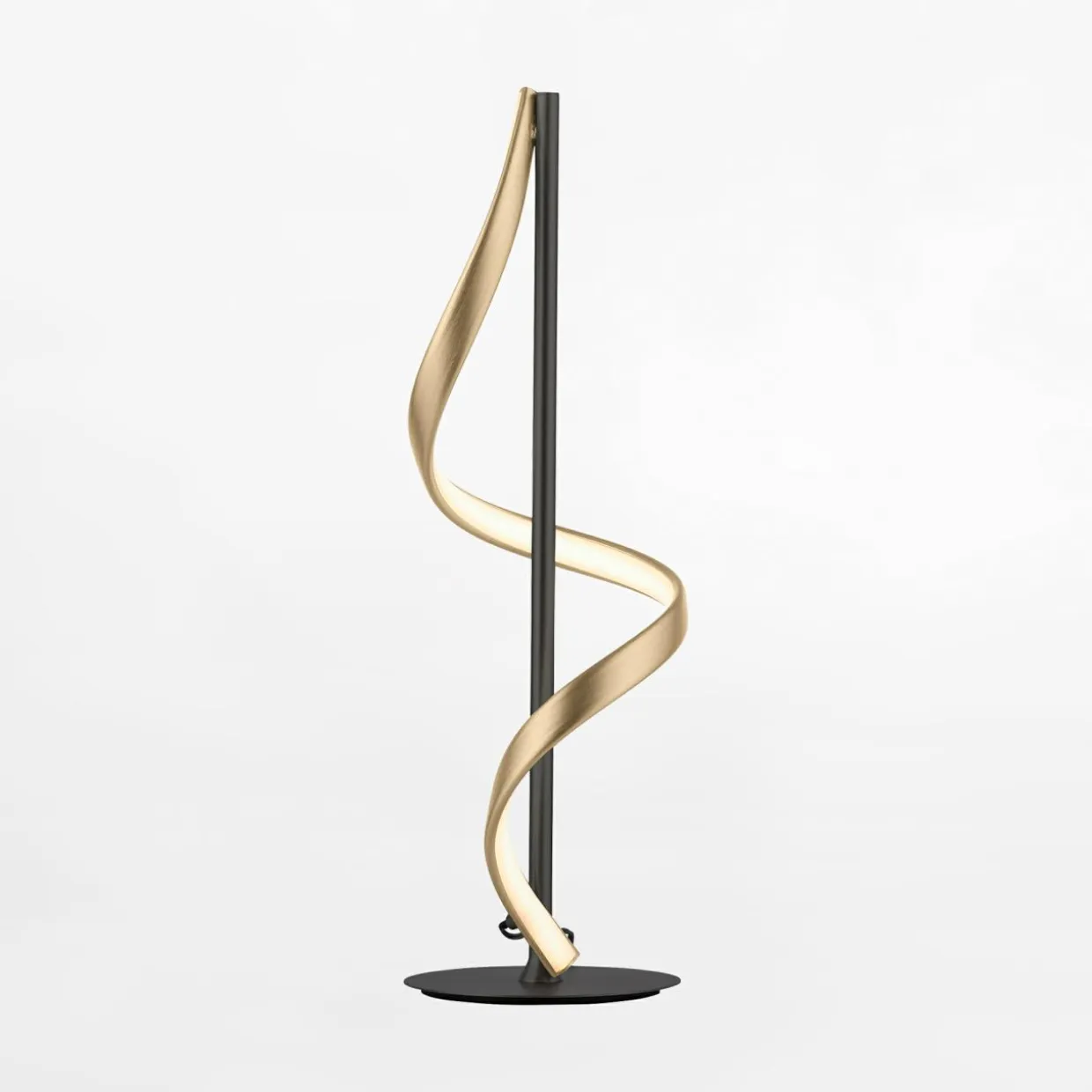 Lampa stołwa LED Wi-Fi czarno-złota Q-SWING z pilotem