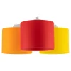 Lampa sufitowa 3 abażury żóło-pomarańczowa METIS