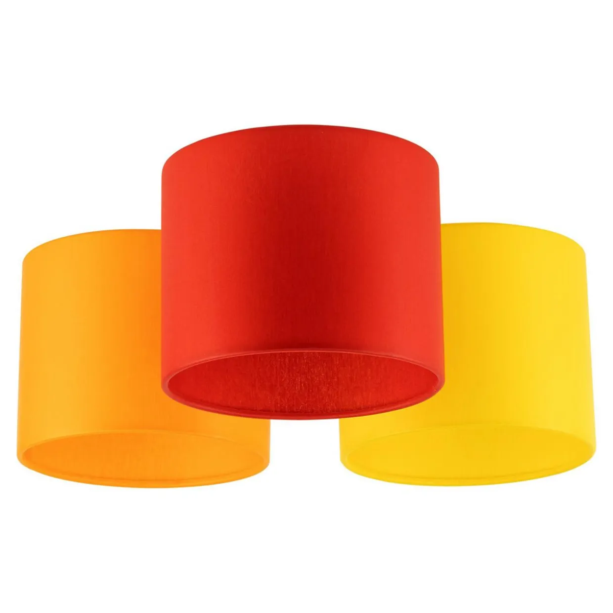 Lampa sufitowa 3 abażury żóło-pomarańczowa METIS