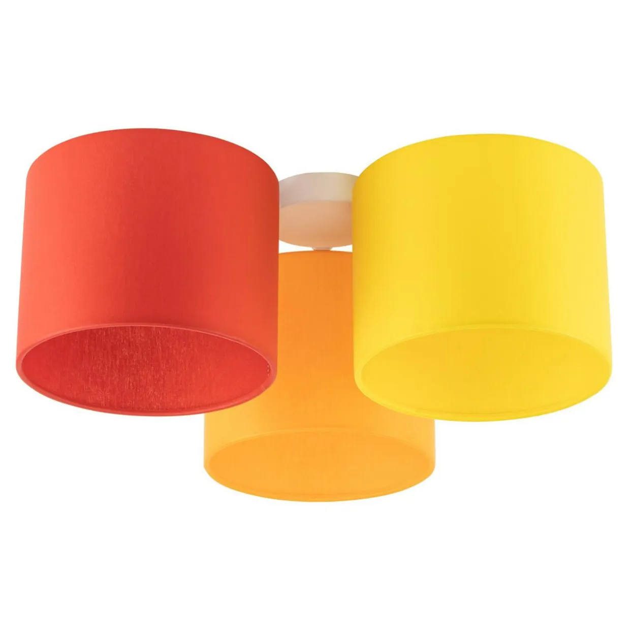 Lampa sufitowa 3 abażury żóło-pomarańczowa METIS