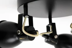 Lampa sufitowa 3 reflektory czarno-złota ORO FALCO