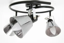 Lampa sufitowa 3 reflektorki czarna ORO TRINGA