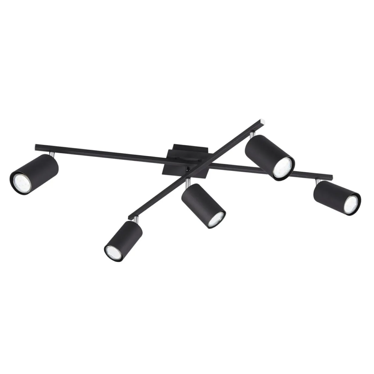 Lampa sufitowa 5 reflektorów czarna MARLEY