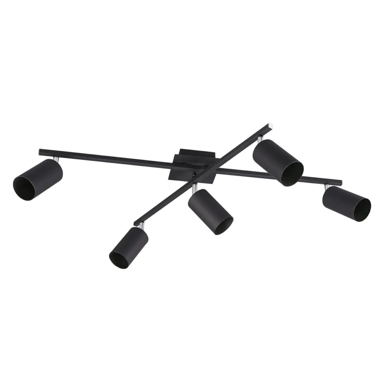 Lampa sufitowa 5 reflektorów czarna MARLEY