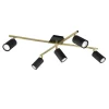 Lampa sufitowa 5 reflektorów czarno-złota MARLEY