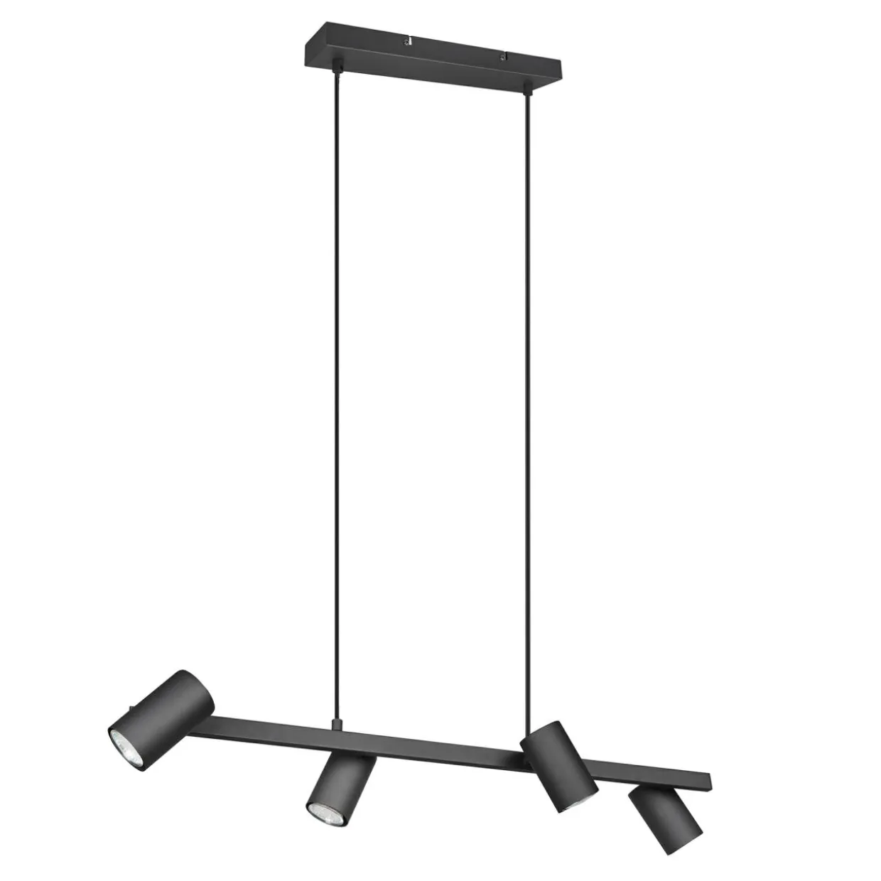 Lampa sufitowa 4 reflektorki czarna MARLEY