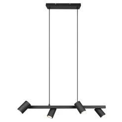 Lampa sufitowa 4 reflektorki czarna MARLEY