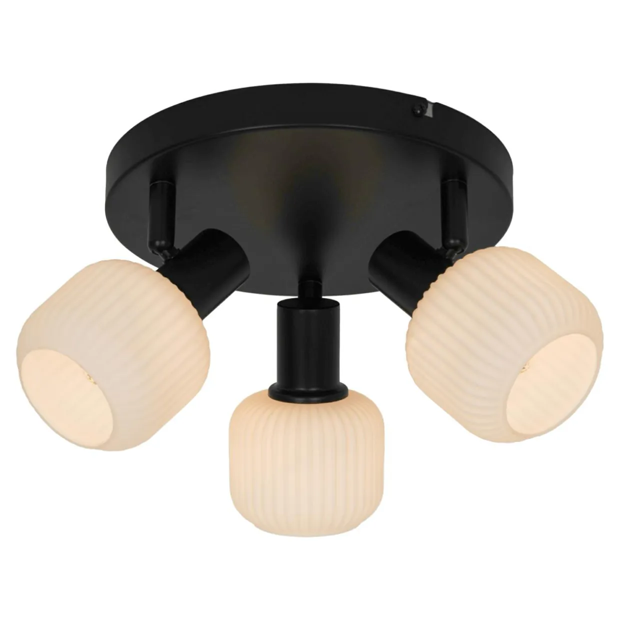 Lampa sufitowa 3 reflektory czarny STEM