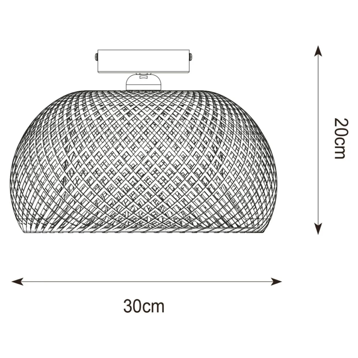 Lampa sufitowa boho bambus JUNO 30 cm