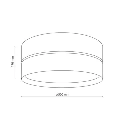 Lampa sufitowa boho z abażurem NICOL