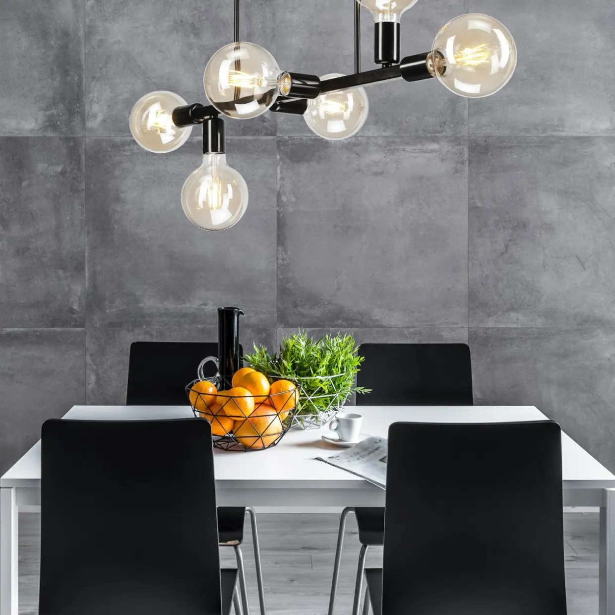 Lampa sufitowa czarna ASTRID VI