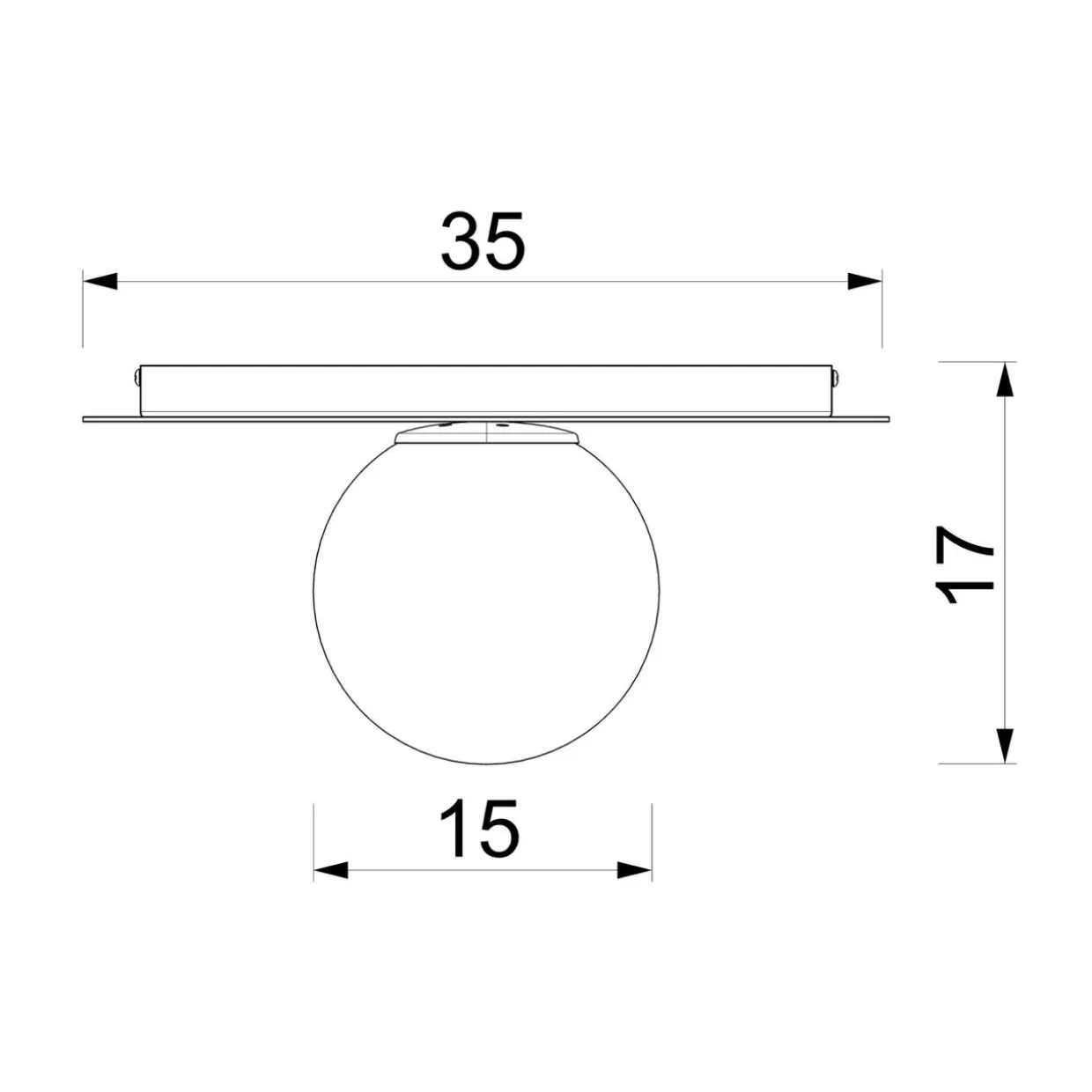 Lampa sufitowa czarna FLAT