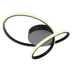 Lampa sufitowa czarna LED CLINT 40 cm
