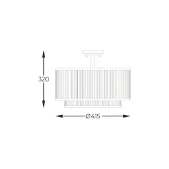 Lampa sufitowa czarna SERGIO 41,5 cm