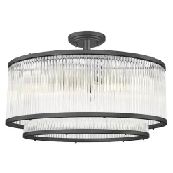 Lampa sufitowa czarna SERGIO 50 cm