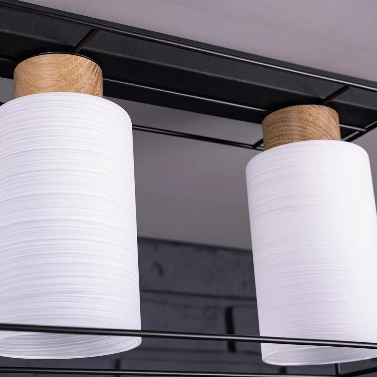 Lampa sufitowa czarno-biała GRETTER 3